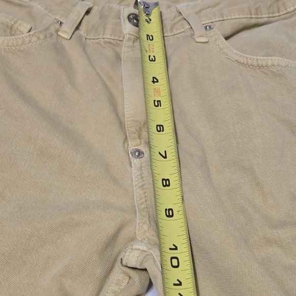 Zara High Wasted Cuffed Wide Leg Taupe Tan Jeans 6045/038 Size 6 - Picture 4 of 9